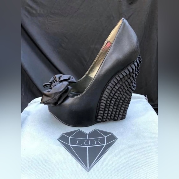 tuk Shoes - TUK Black Ribbon Platform (NEW)
